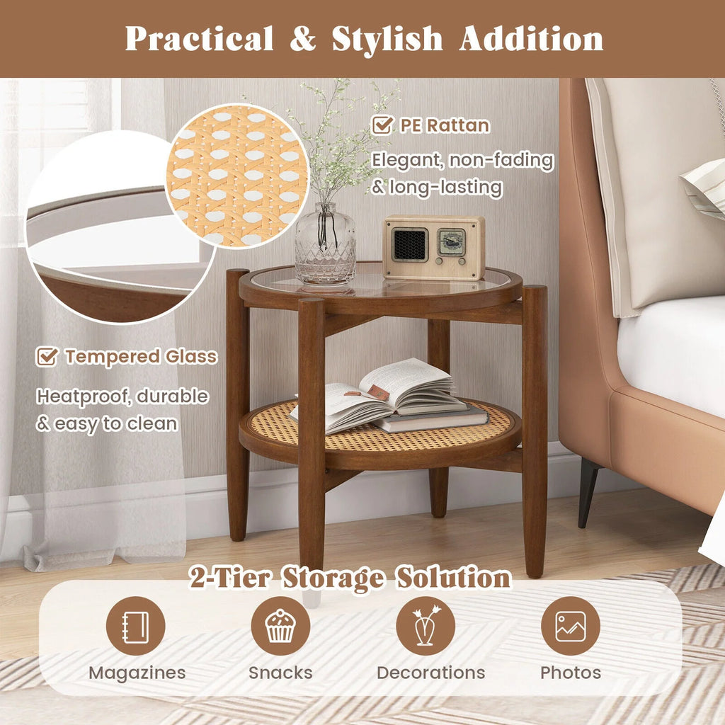 Set of 2 Storage Side Table F841
