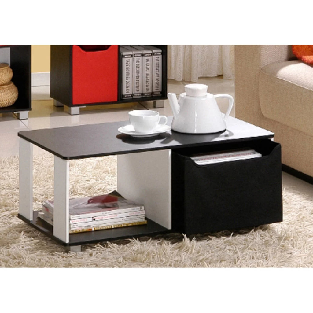 Black Coffee Table with Bin Drawer X74903
