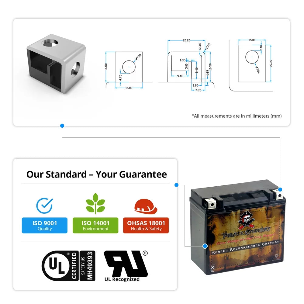 Maintenance Free Sealed Agm Motorcycle Battery I862540
