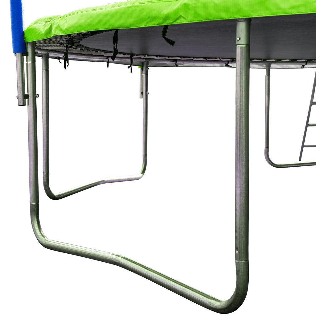 14FT Trampoline with Basketball Hoop and Safety Enclosure Net Z455127