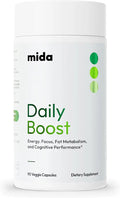 3-in-1 Thermogenic Formula with Natural Caffeine, VIT B12, Ginkgo Biloba, Ginseng, CoQ10, L-Theanine, Folate, 7-Keto DHEA, 30 Servings N6345