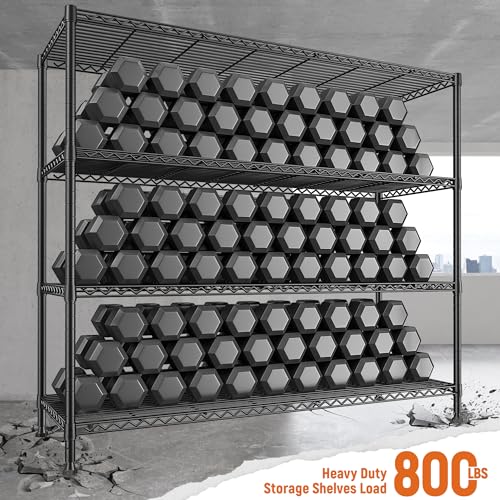 45.3''W 4 Tier Metal Wire Shelving Unit R764161