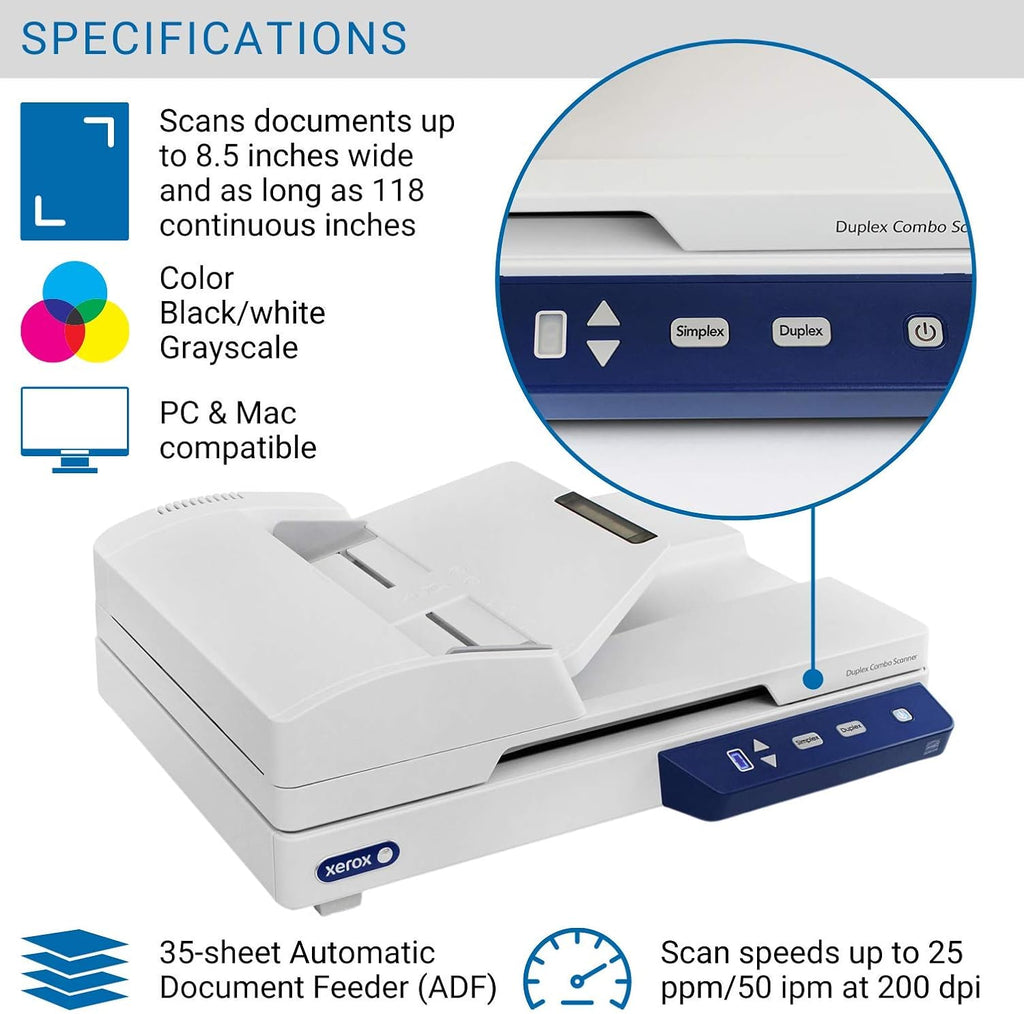 Duplex Flatbed Document Scanner with Automatic Document Feeder C361498