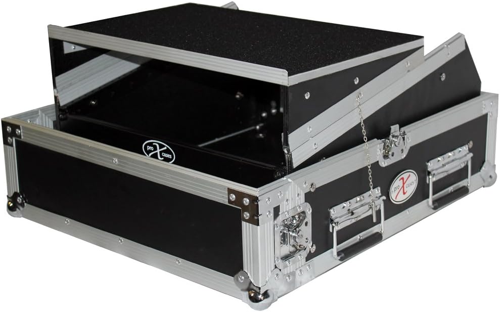 2 Space 10U Slant DJ Mixer Combo Rack with Sliding Laptop Shelf G257735
