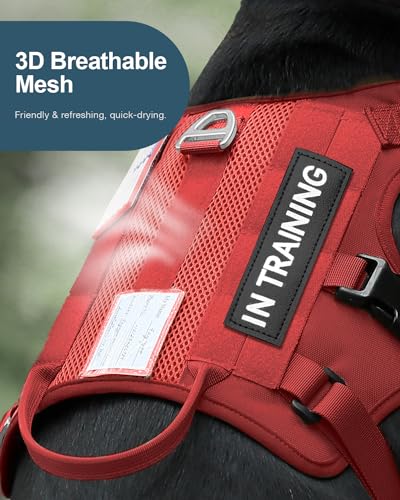 Tactical Dog Harness with Handle Mesh Breathable No Pull V24051