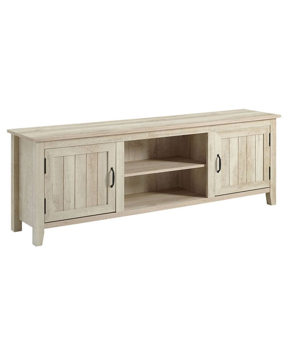 Sand Modern Farmhouse Console with Side Beadboard Doors N1914