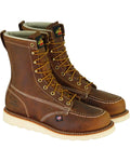 Brown 8" Wedge Work Boots I9397