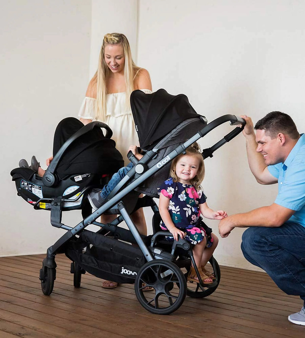 Convertible Modular Single Double Triple Stroller W510244