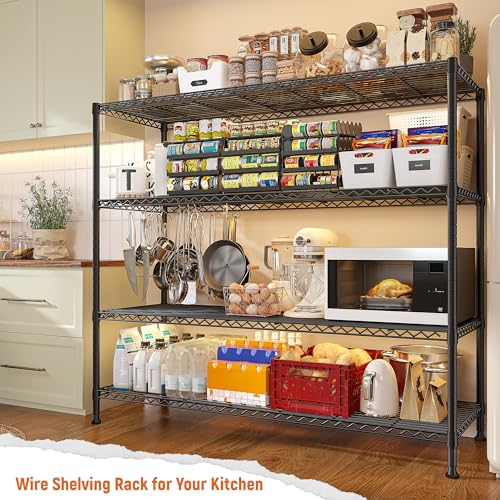 45.3''W 4 Tier Metal Wire Shelving Unit R764161