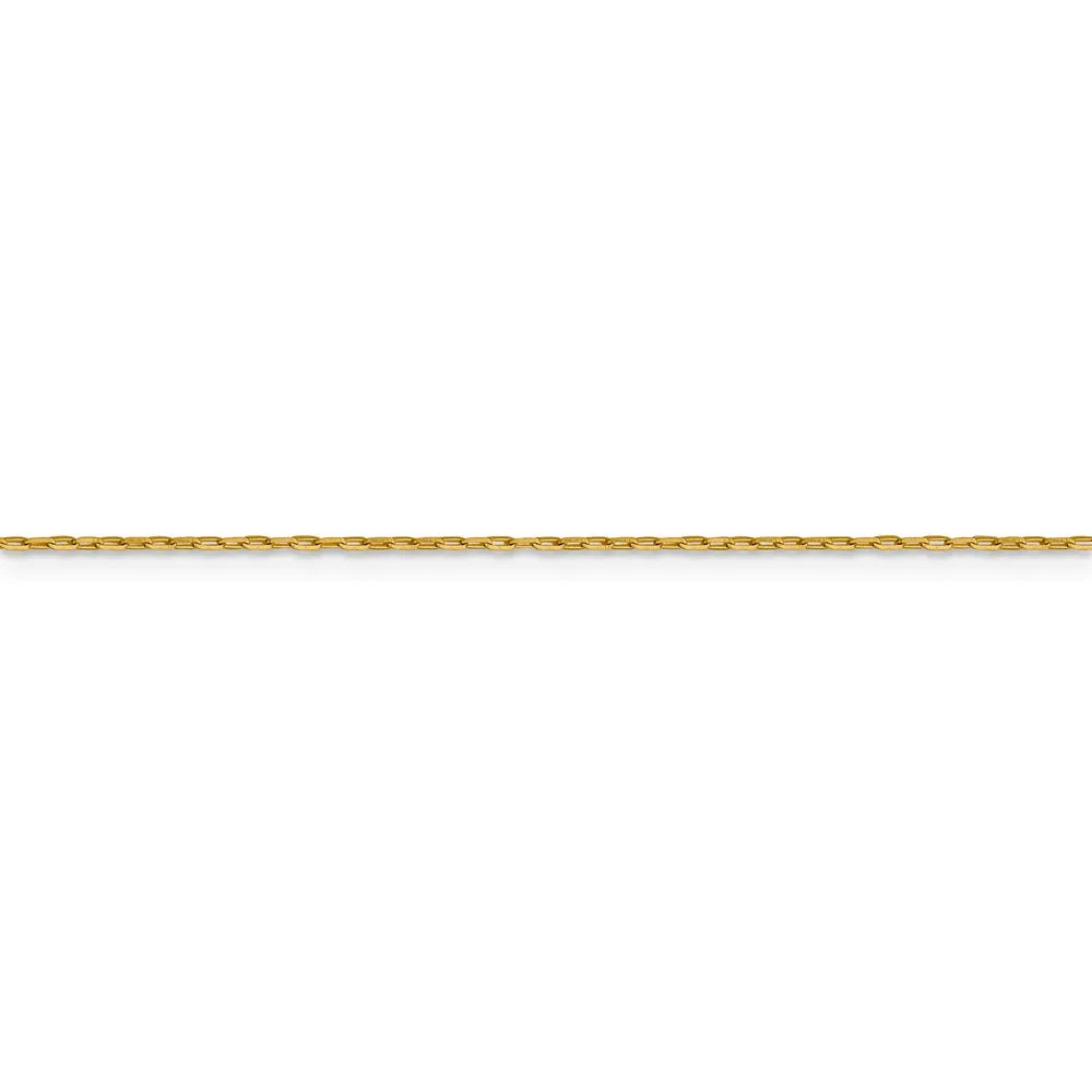 14kt Yellow Gold 18 inch Diamond Cut Cable Chain F65620