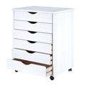 6 Drawer Wide Roll Cart White G896995
