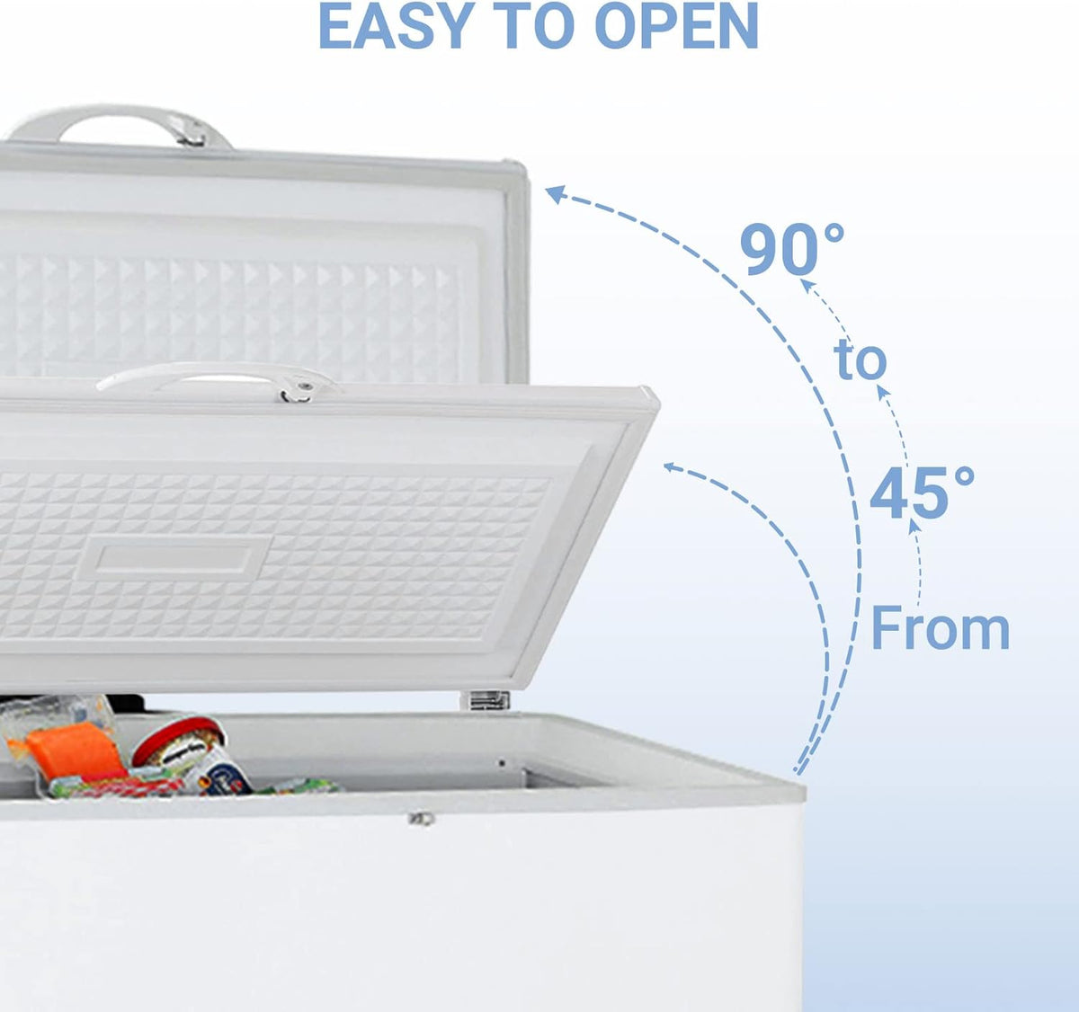 White Propane Freezer 7 Cu.Ft with Lock E5952