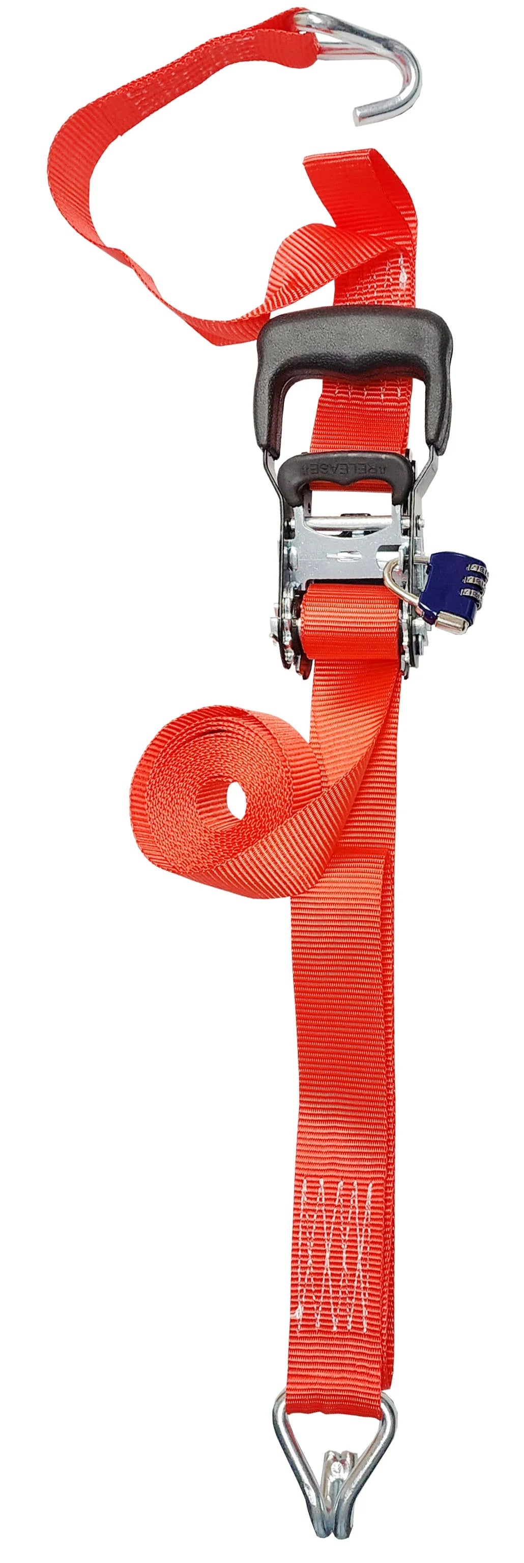 2 Pack Ratchet Tiedown with Combination Locks T401407