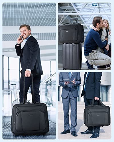 Black 17.3 Inch Rolling Laptop Bag H7688
