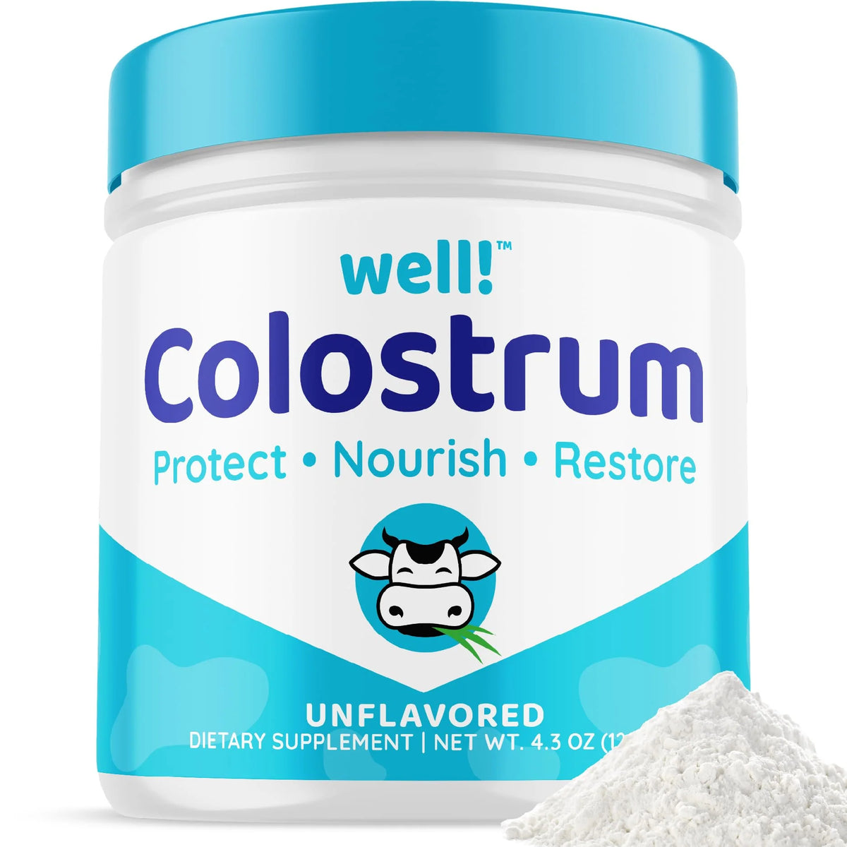 Grass-Fed Bovine Colostrum Powder, Unflavored, 60 Servings W783