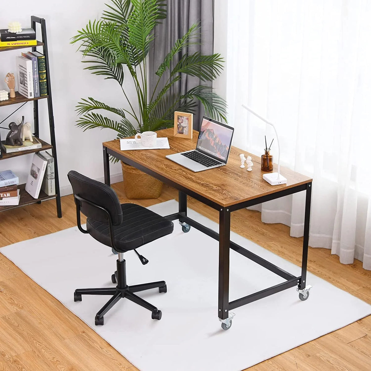 Rolling Computer Desk with 4 Wheels Y975933