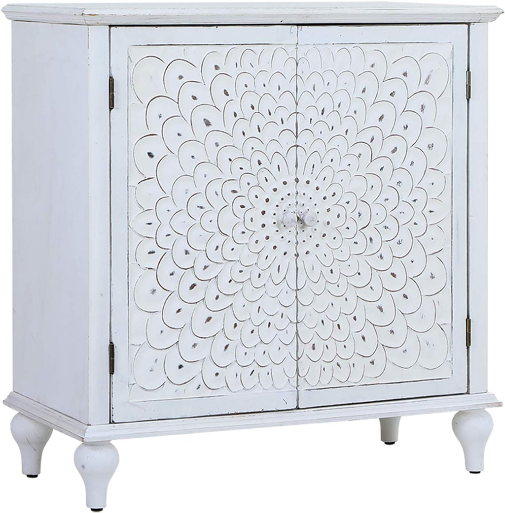 White Storage Cabinet with 2 Doors B72433