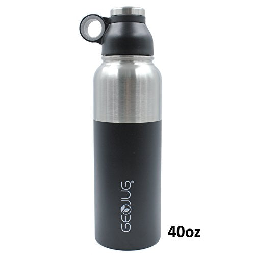 Black 32 oz Stainless Steel Vacuum Insulated Water Bottle B1756