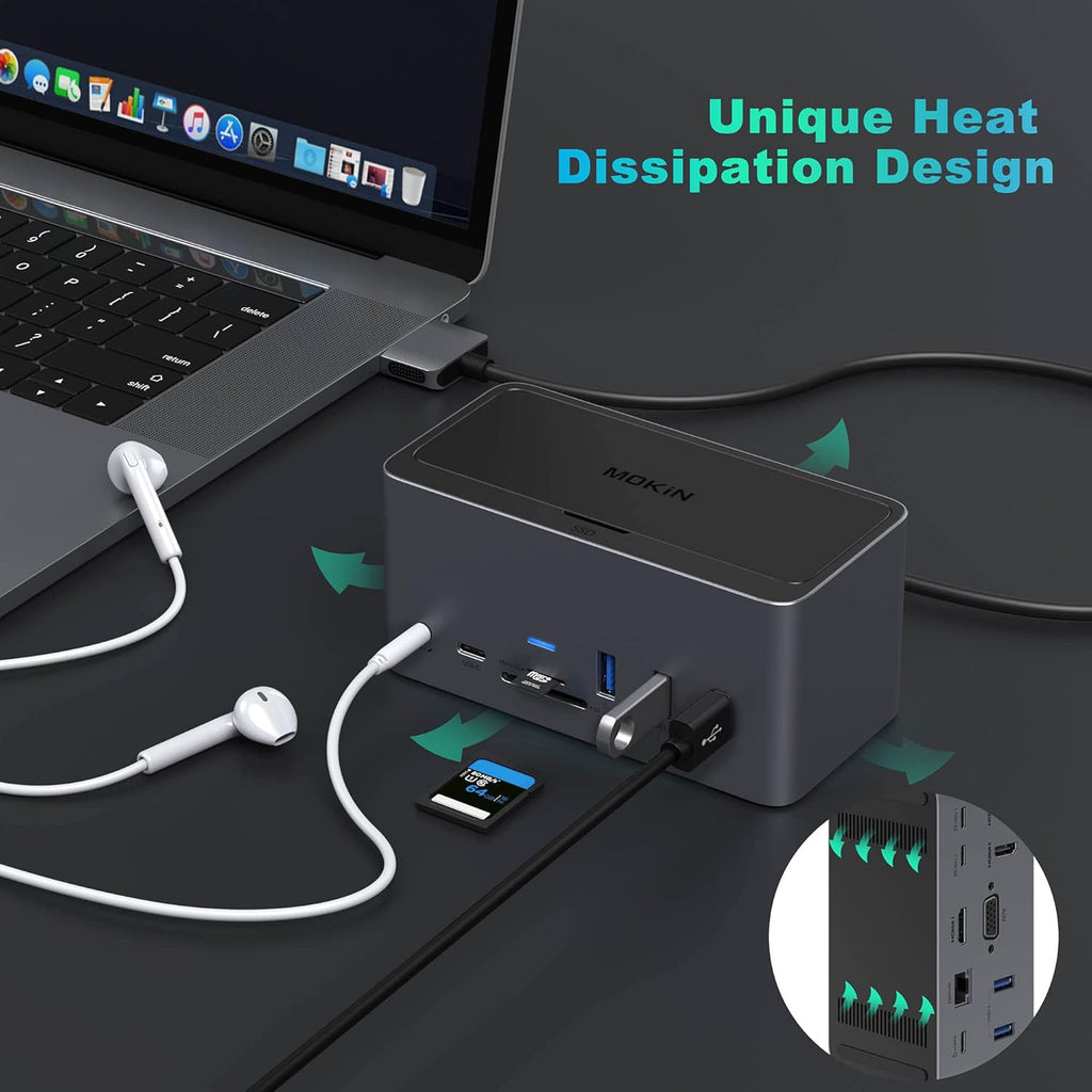 18in1 USB C Docking Station with SSD Enclosure J2857