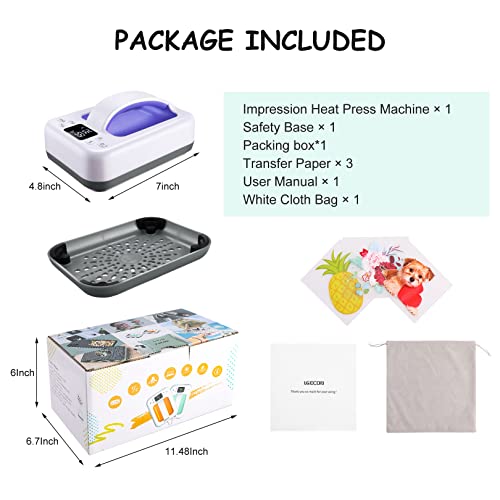 7" x 5" Blue Heat Press Machine G505