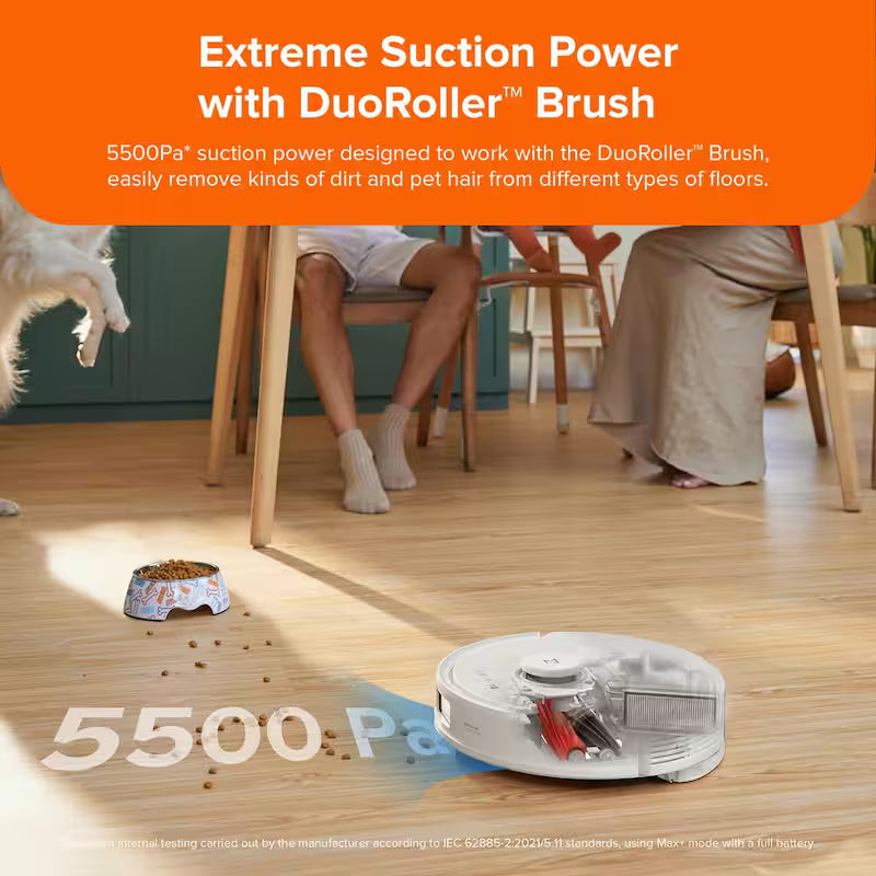 White Robotic Vacuum and Mop P438815