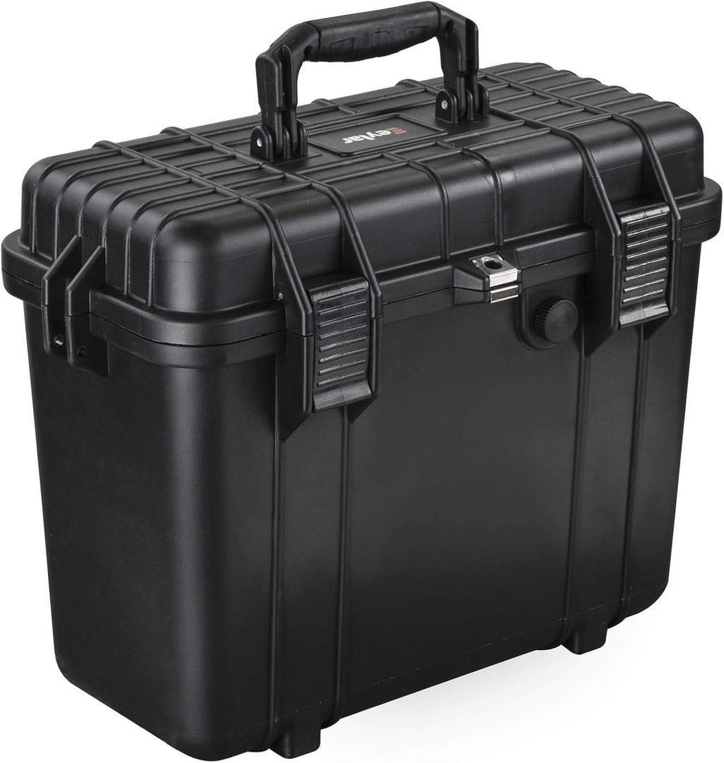 Compact Tall 16.93 Protective Gear Case Water and Shock Resistant with Foam (Black) G423