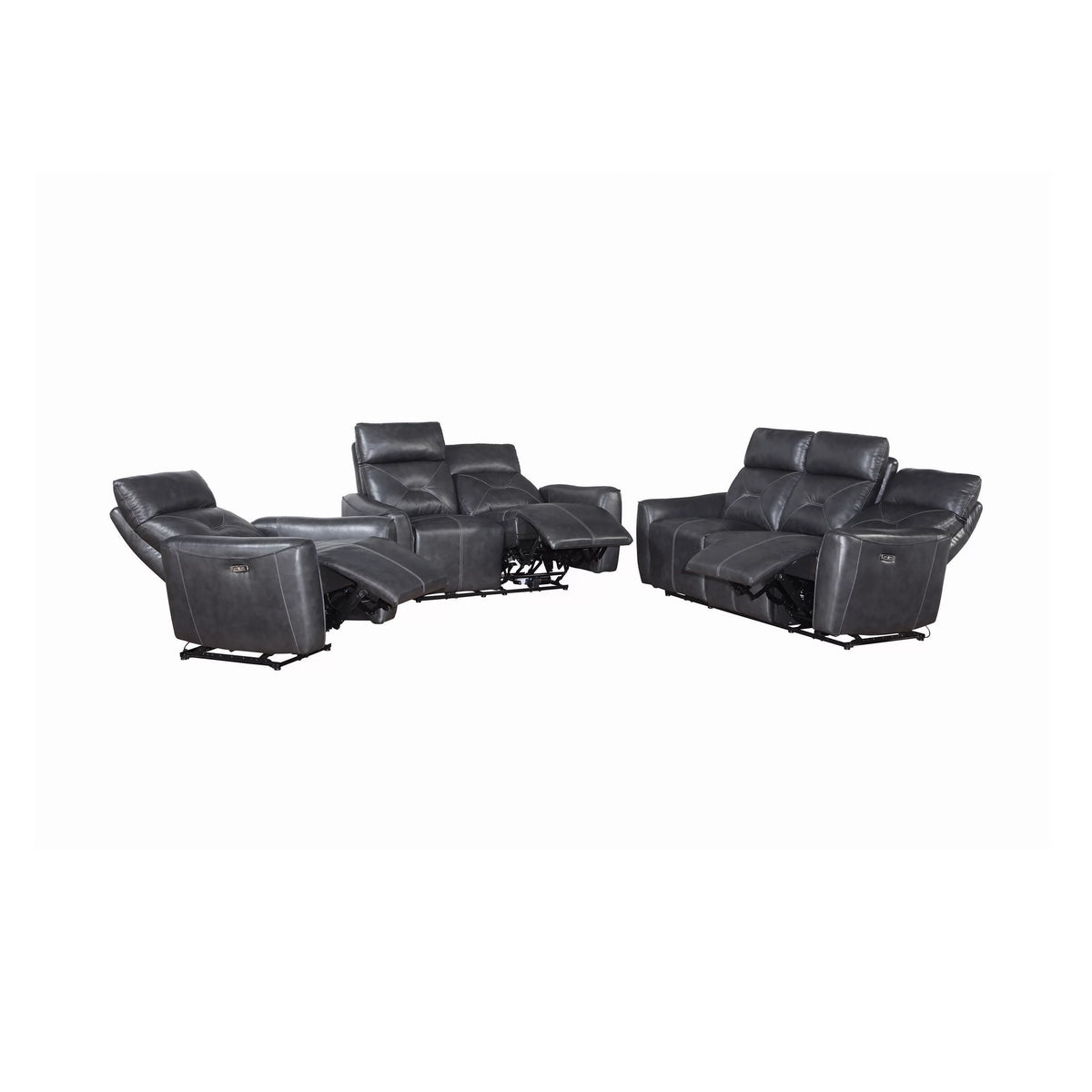 Charcoal Upholstered Loveseat T364