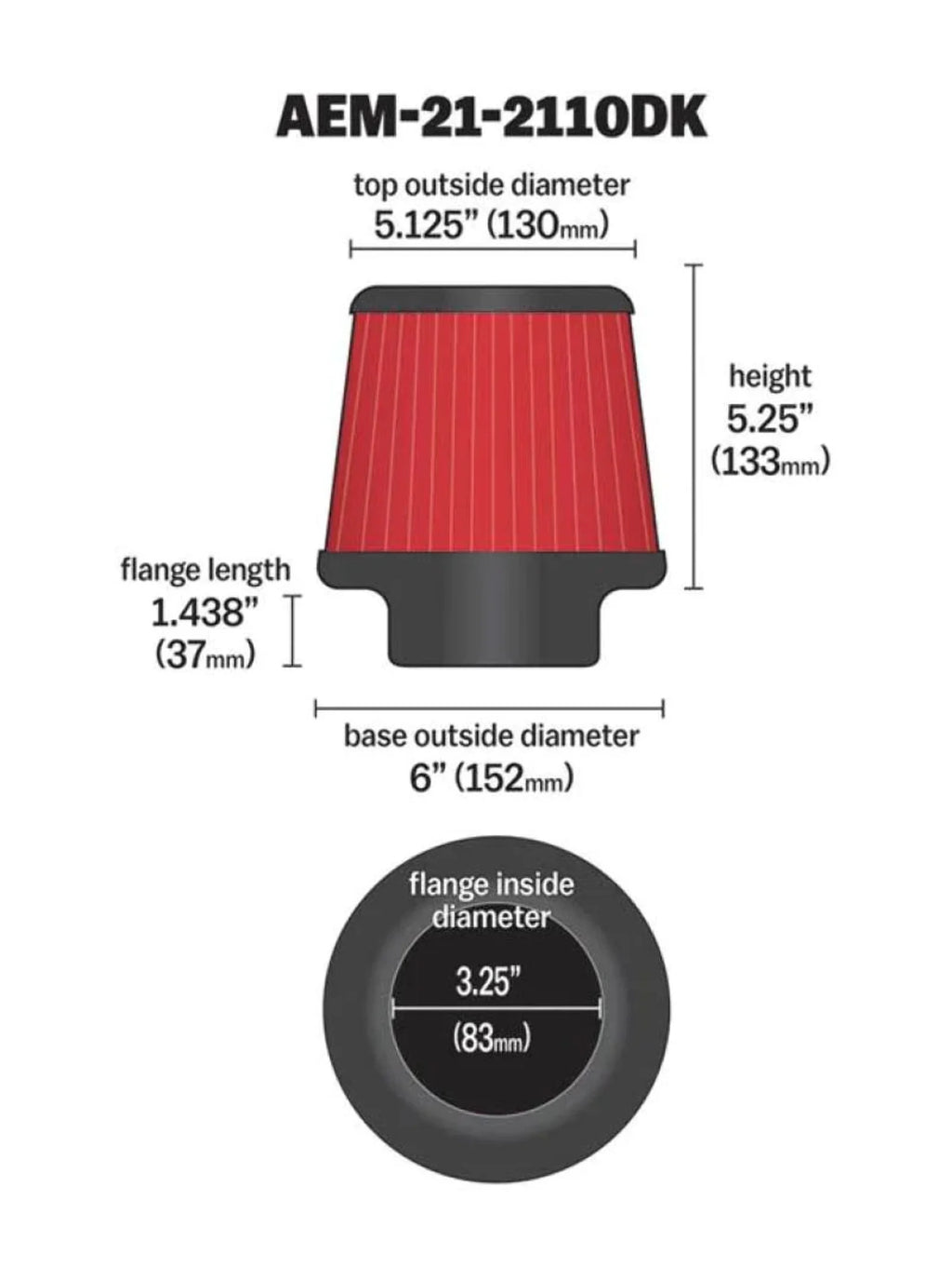 Universal DryFlow Clamp-On Air Filter T41605
