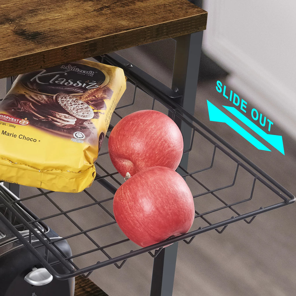 Wood Kitchen Storage Rack with Power Outlet B887