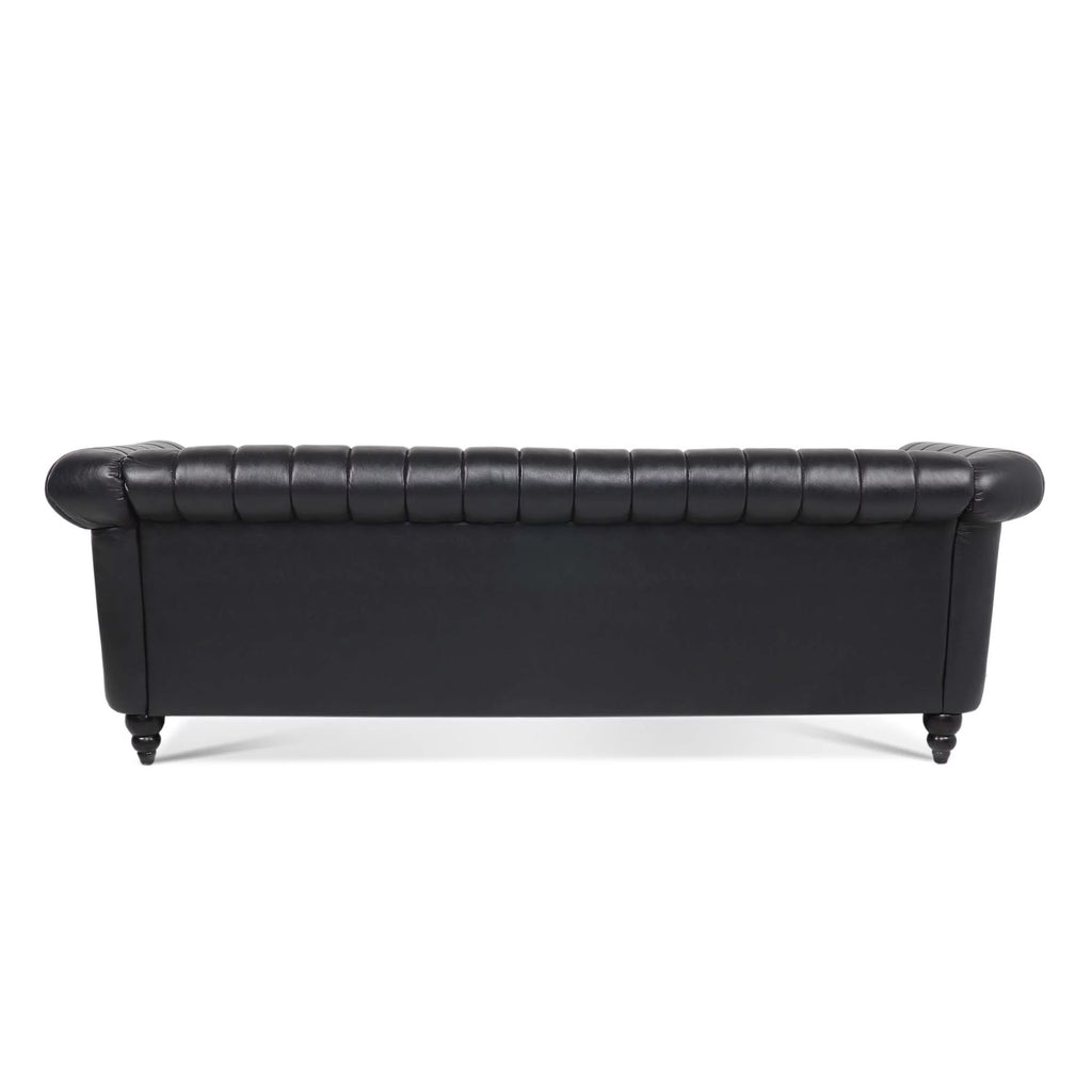 3 Seater Faux Leather Sofa with Rolled Arms V653336
