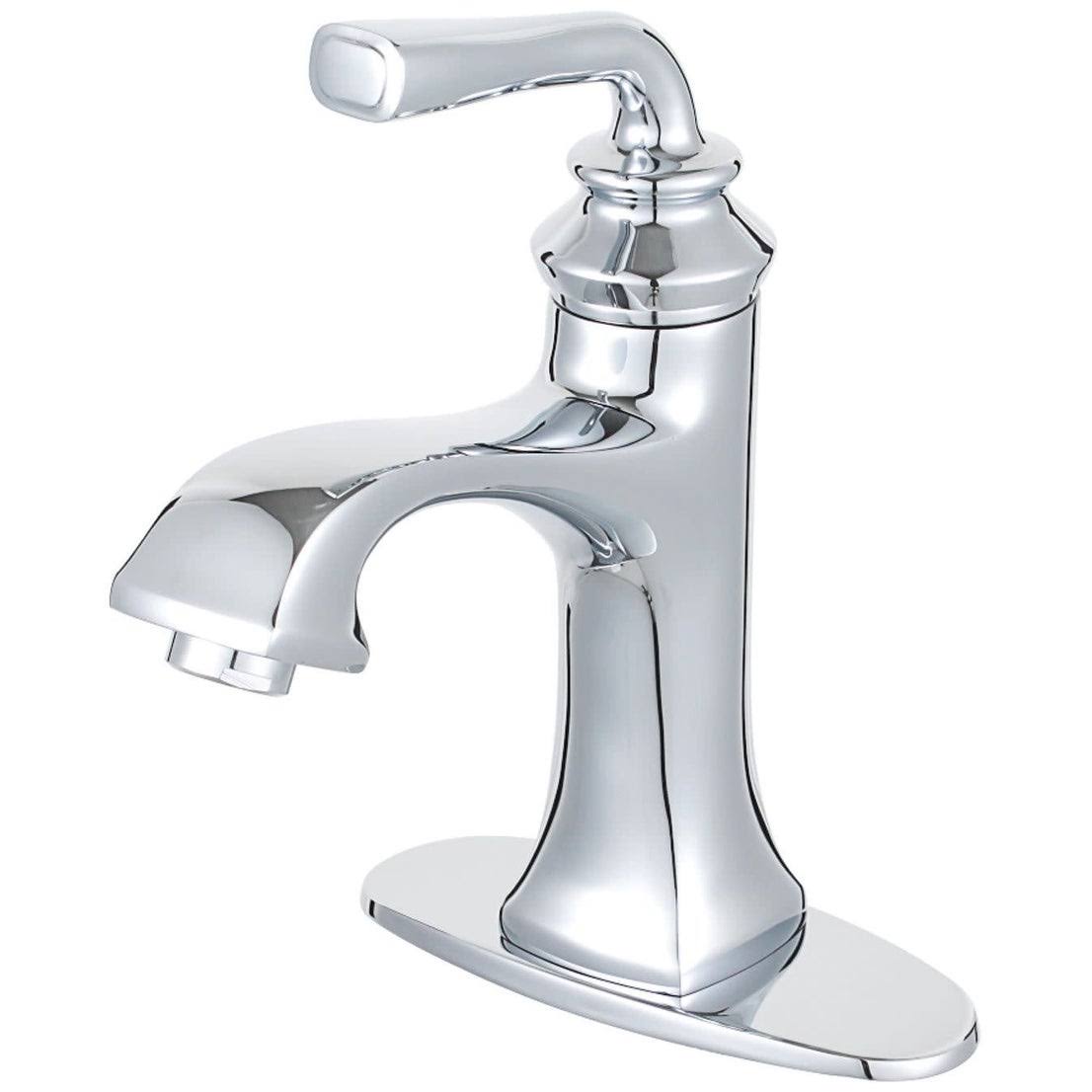 Matte Black Single-Handle Bathroom Faucet with Push-Up Drain Q89739