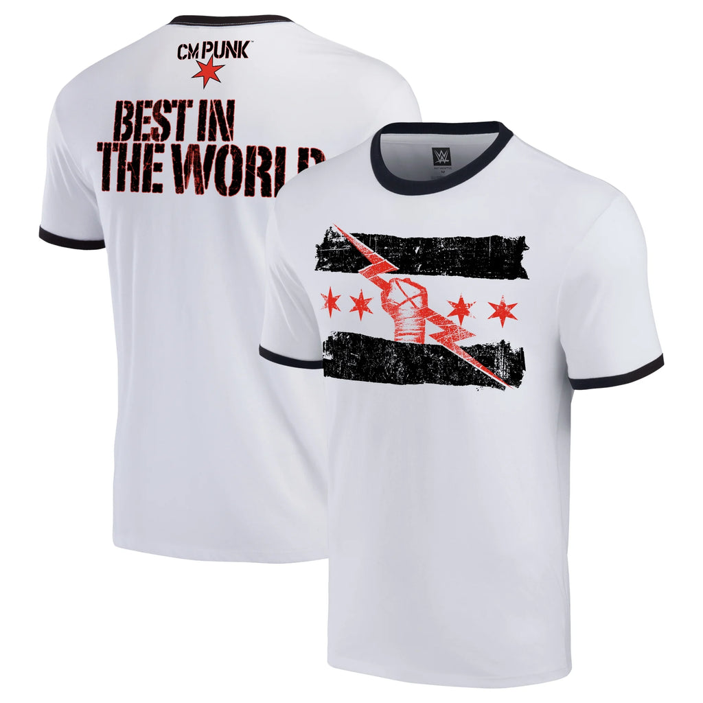 Men's White/Black Ringer T-Shirt F64369