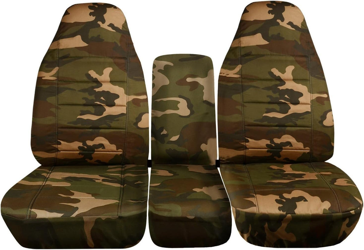 Camo Truck Seat Covers for 2002-2005 Dodge Ram Front 40/20/40 Split Bench with Center Console S261092