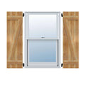 Rough Sawn Western Red Cedar Board-n-Batten Shutters with Z-Bar X49031