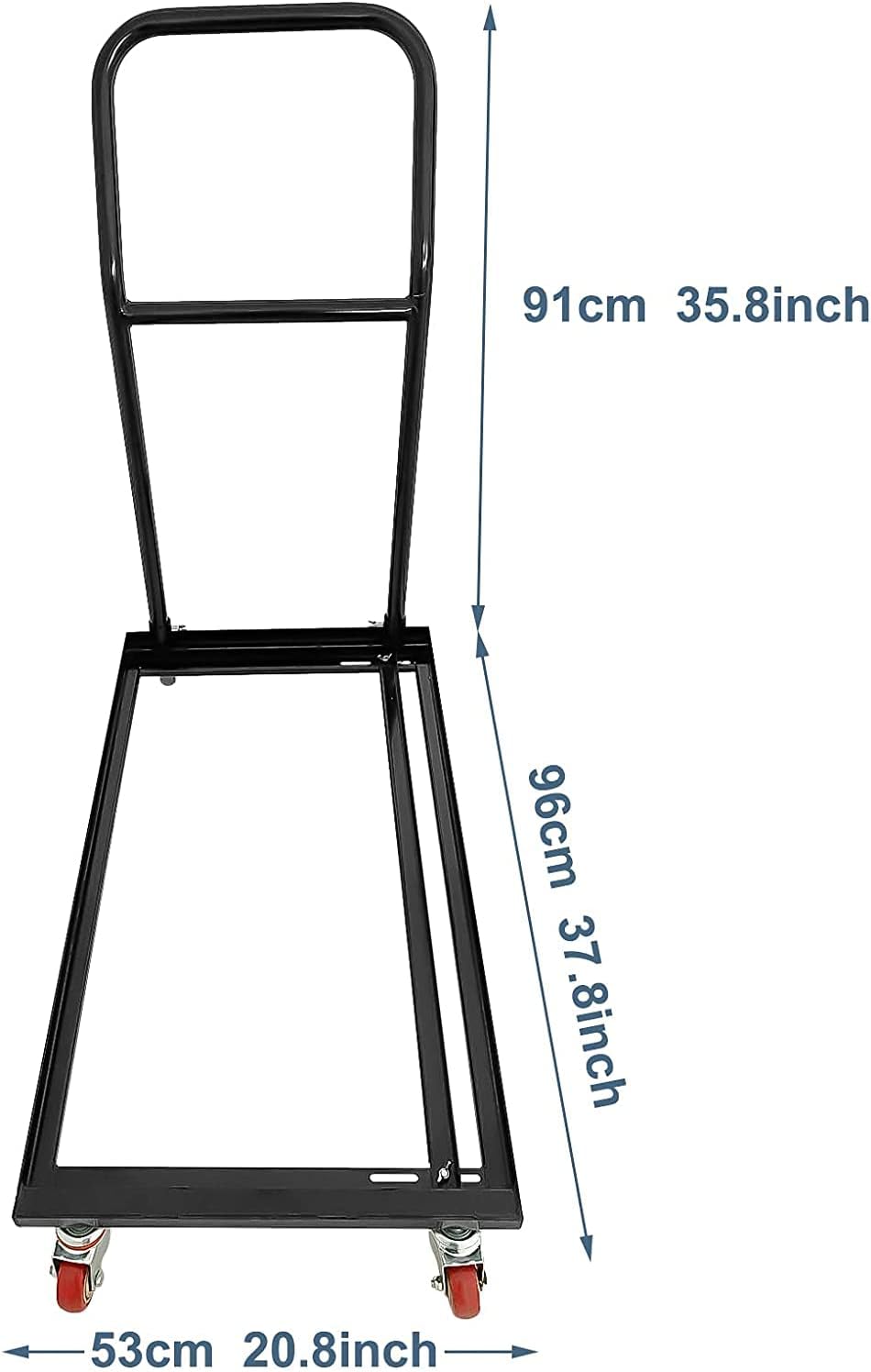 Black Folding Chair Dolly Steel Frame I345