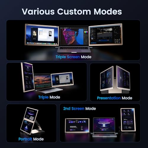 15.6" 1080P FHD Portable Monitor with Dual Speakers & Adjustable Stand V5835