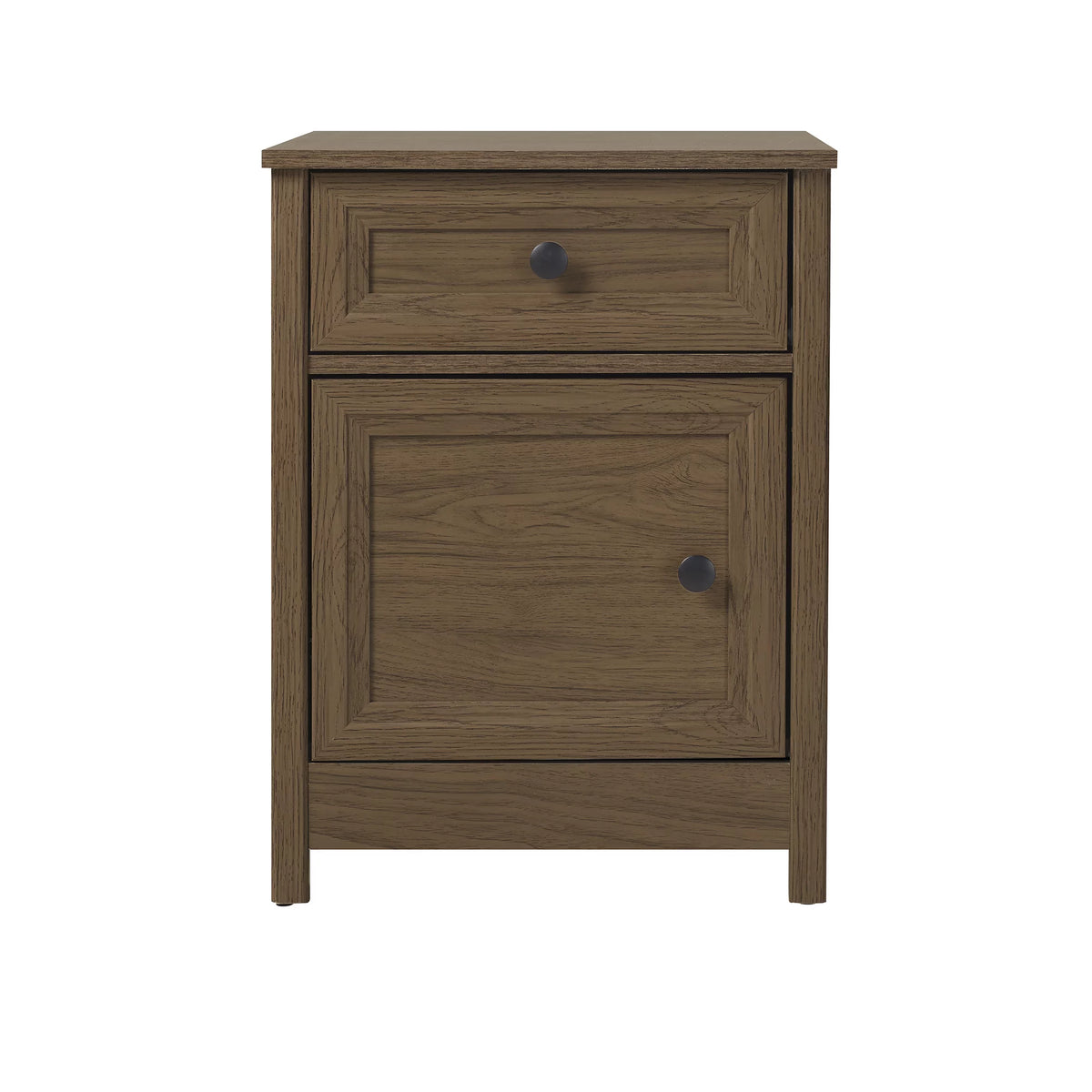 Dark Walnut 1 Door and Drawer Nightstand W98369