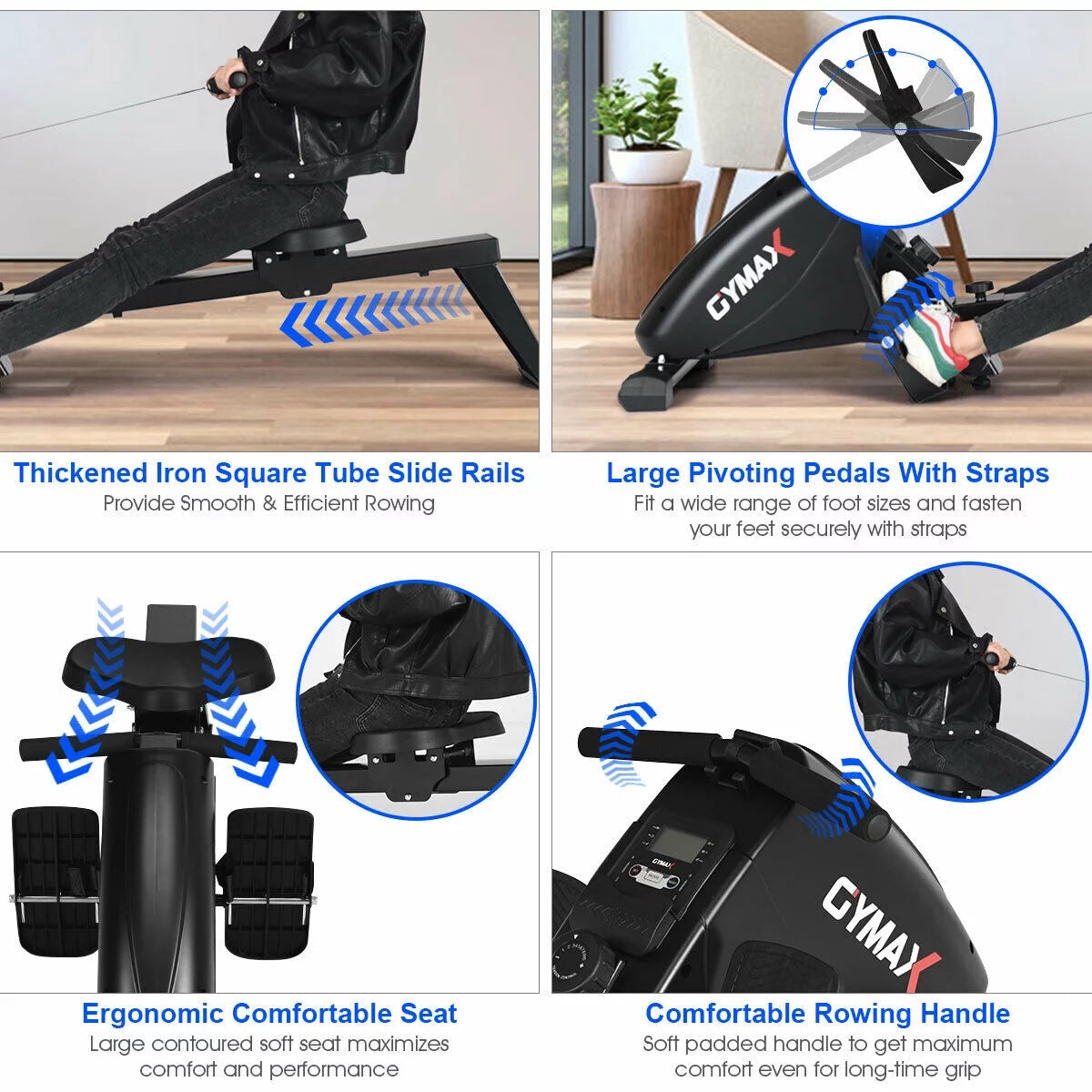Foldable Magnetic Rowing Machine K670