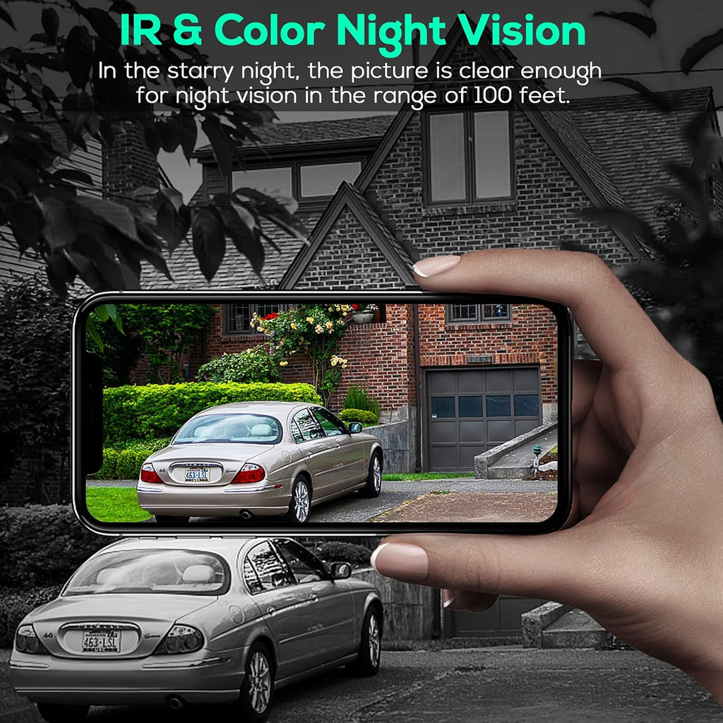 Wireless 360° PTZ 15000mAh Battery Powered Security Camera with Spotlight M721