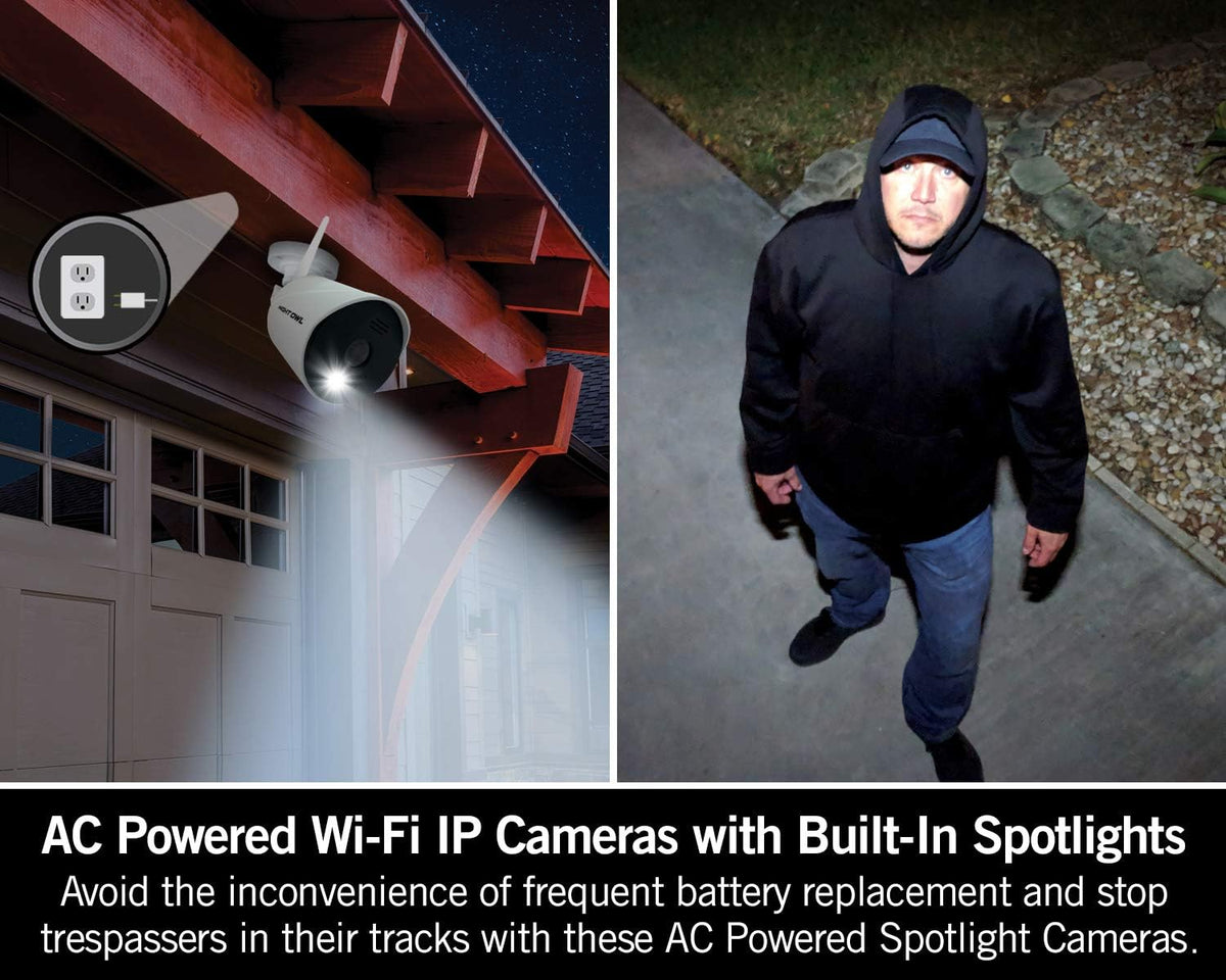 1080p HD Wi-Fi Indoor/Outdoor Camera with Night Vision, 2-Way Audio, 2-Pack O638