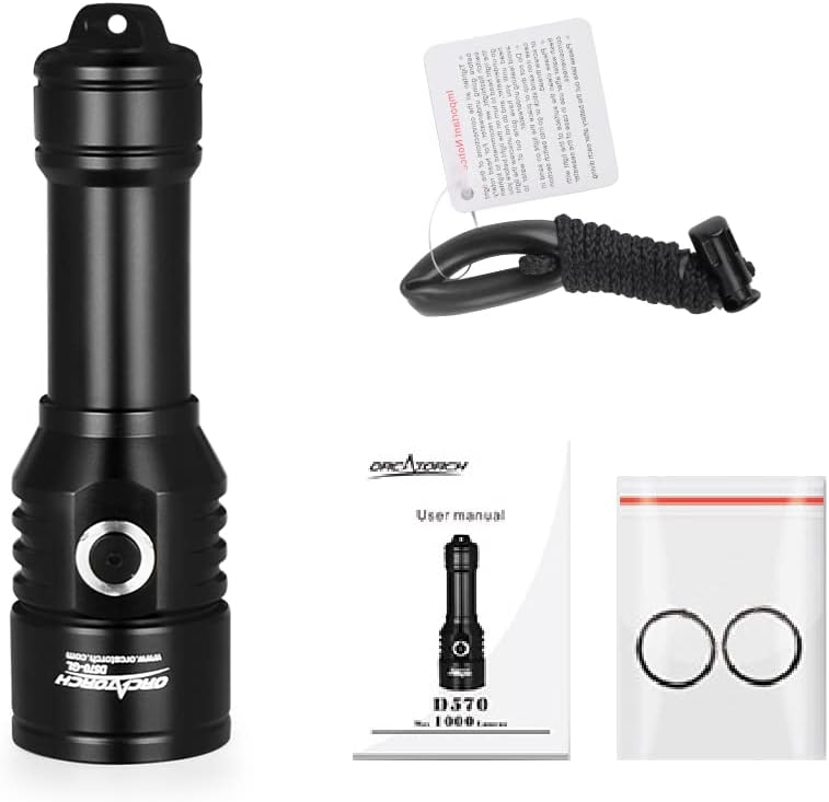 2-in-1 Scuba Diving Light with 1000 Lumens White Beam D780896