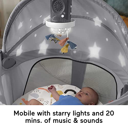 Portable Baby Bassinet with Lights Music & Canopy R124
