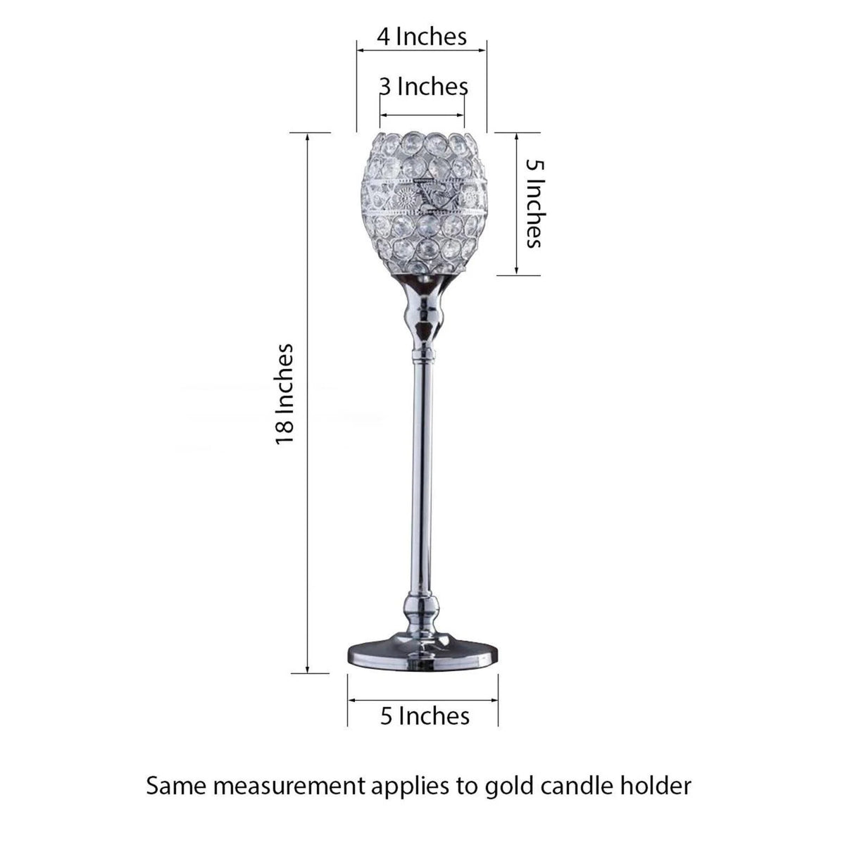 2 Rose Gold 18x22 Tall Faux Crystal Beaded Candle Holders X698