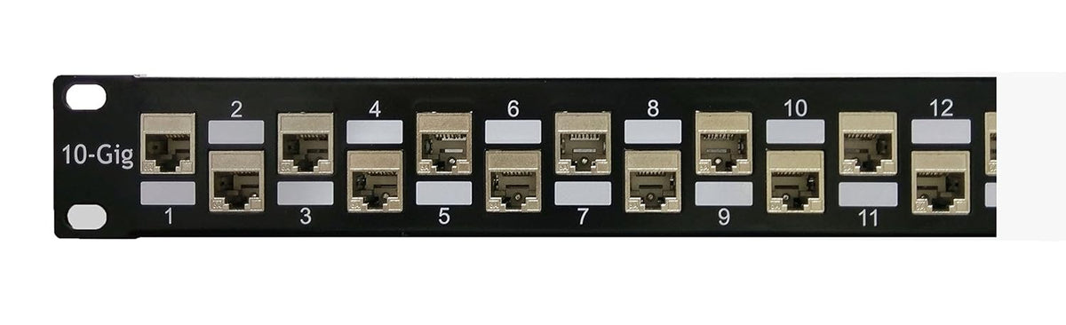 24 Port Tool-Less Feed Through Patch Panel E6863