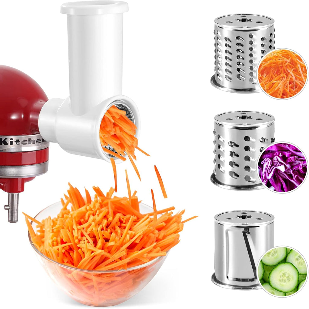 White Slicer Shredder Attachments for Kitchenaid Mixer V765