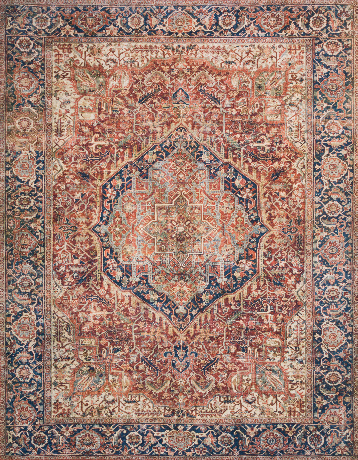 Red Navy 2.5' x 7'6 Rug I87690