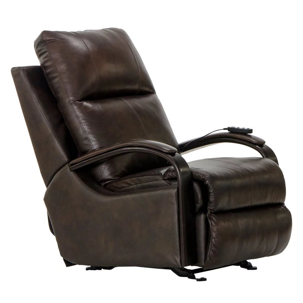 Brown Top Grain Italian Leather Power Recliner A32563