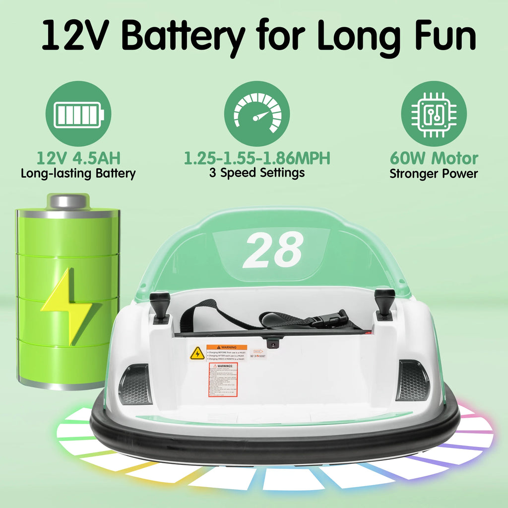 12V Bumper Car for Kids with Remote Control D9353