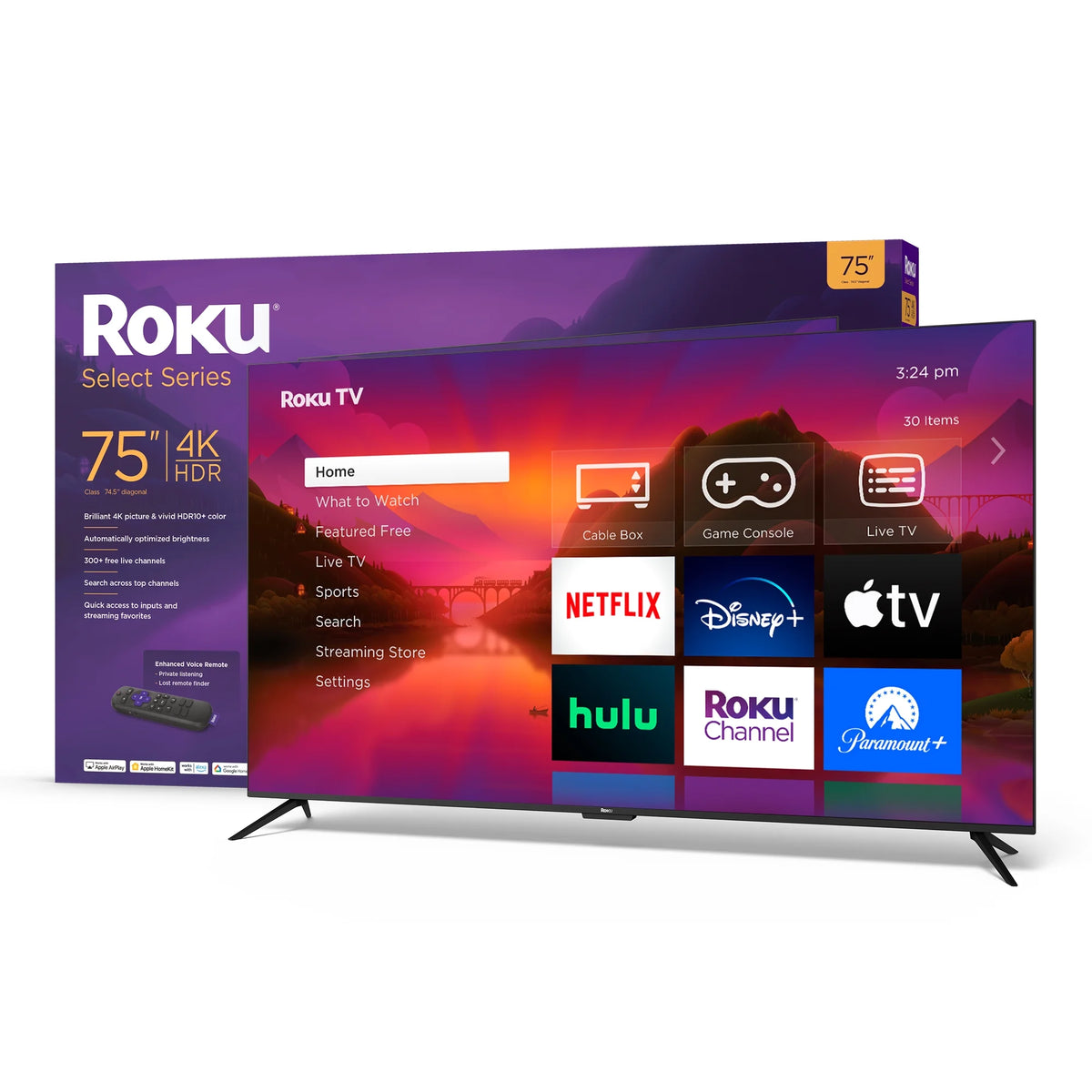 75" 4K HDR Smart TV with Enhanced Voice Remote S366