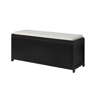 Black Wood Storage Bench with 2 Cabinets U980117